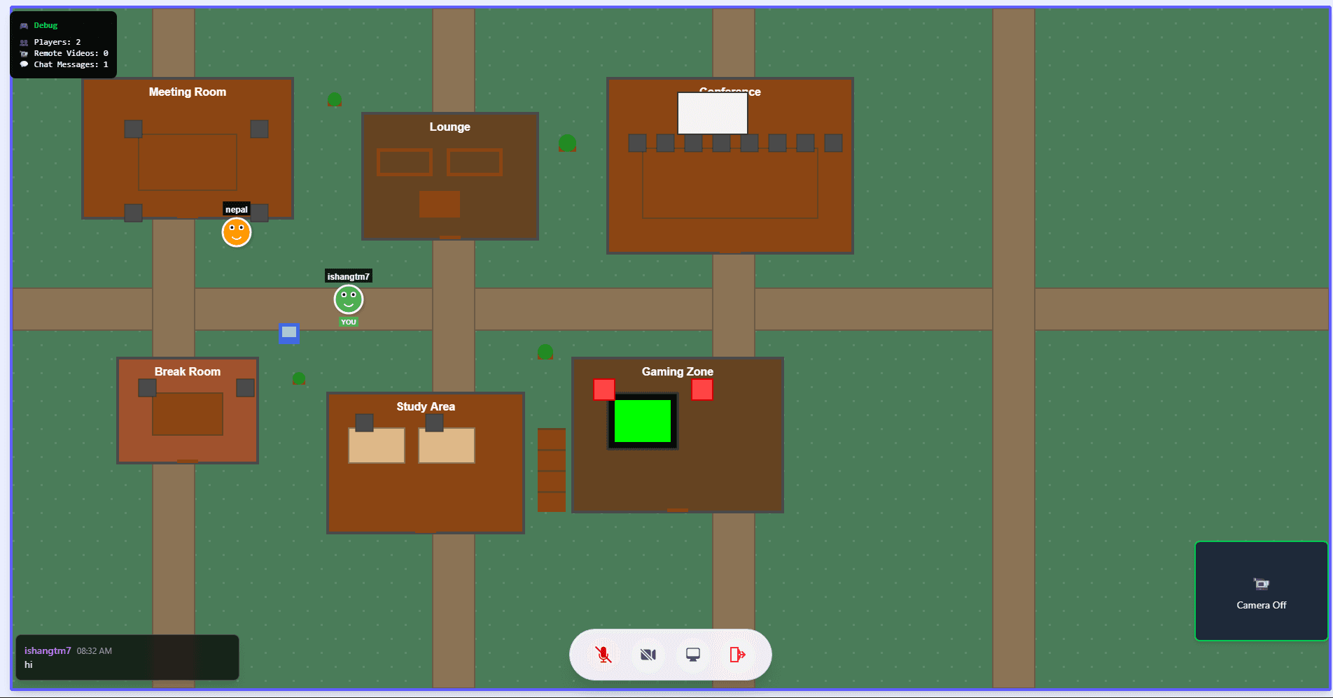 2D Multiplayer Metaverse — project by Ishan Gautam